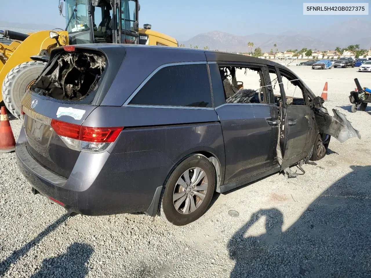 5FNRL5H42GB027375 2016 Honda Odyssey Ex