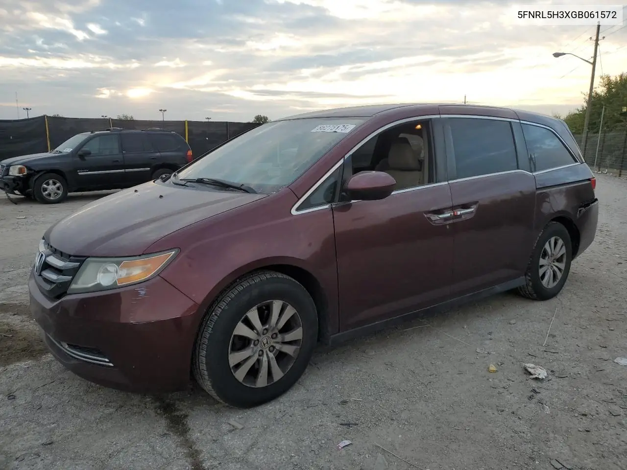 5FNRL5H3XGB061572 2016 Honda Odyssey Se