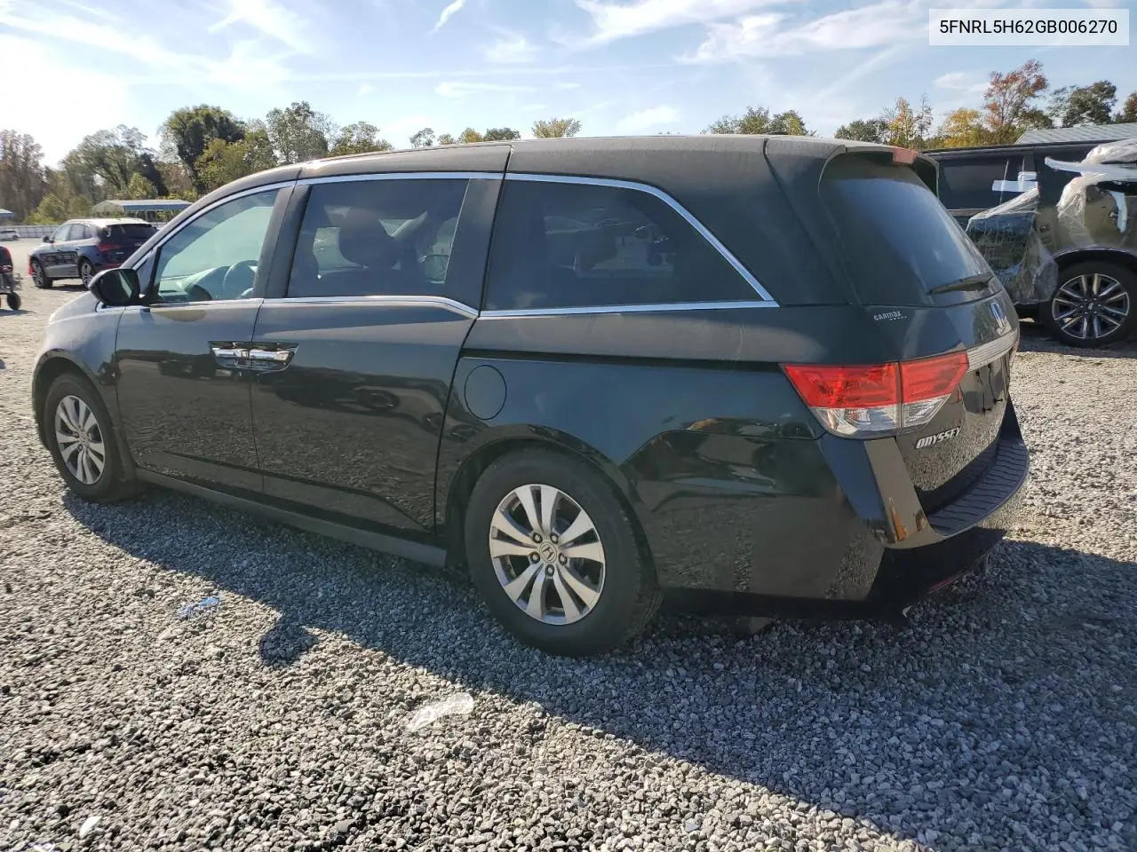 5FNRL5H62GB006270 2016 Honda Odyssey Exl