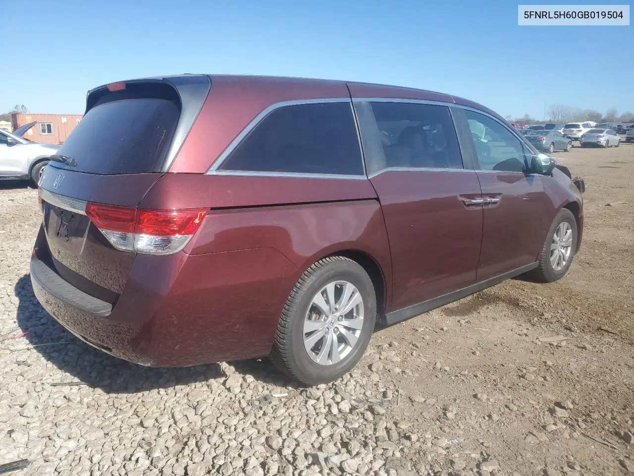 5FNRL5H60GB019504 2016 Honda Odyssey Exl