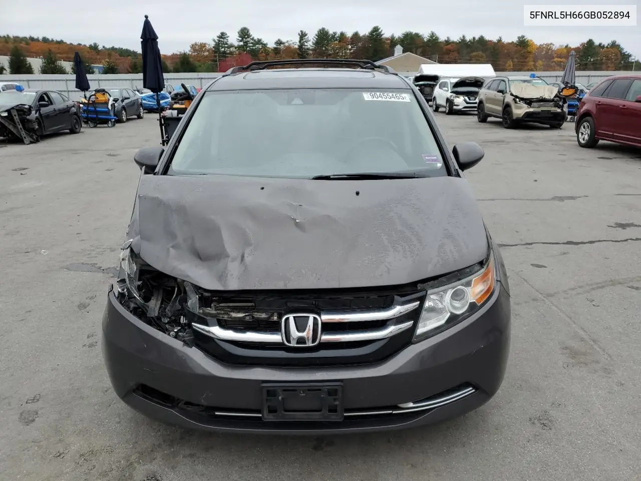 5FNRL5H66GB052894 2016 Honda Odyssey Exl