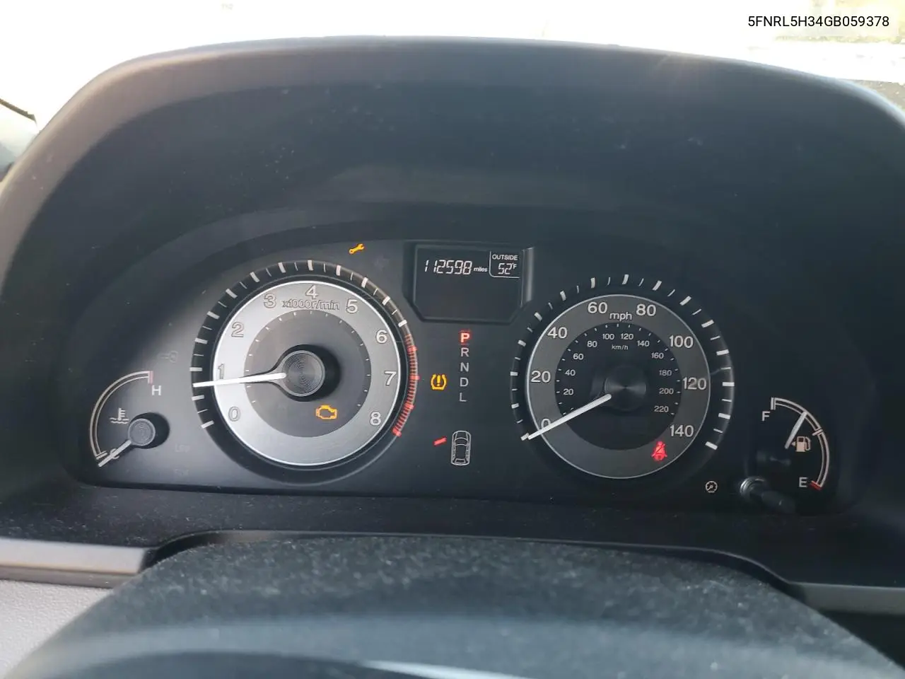 5FNRL5H34GB059378 2016 Honda Odyssey Se