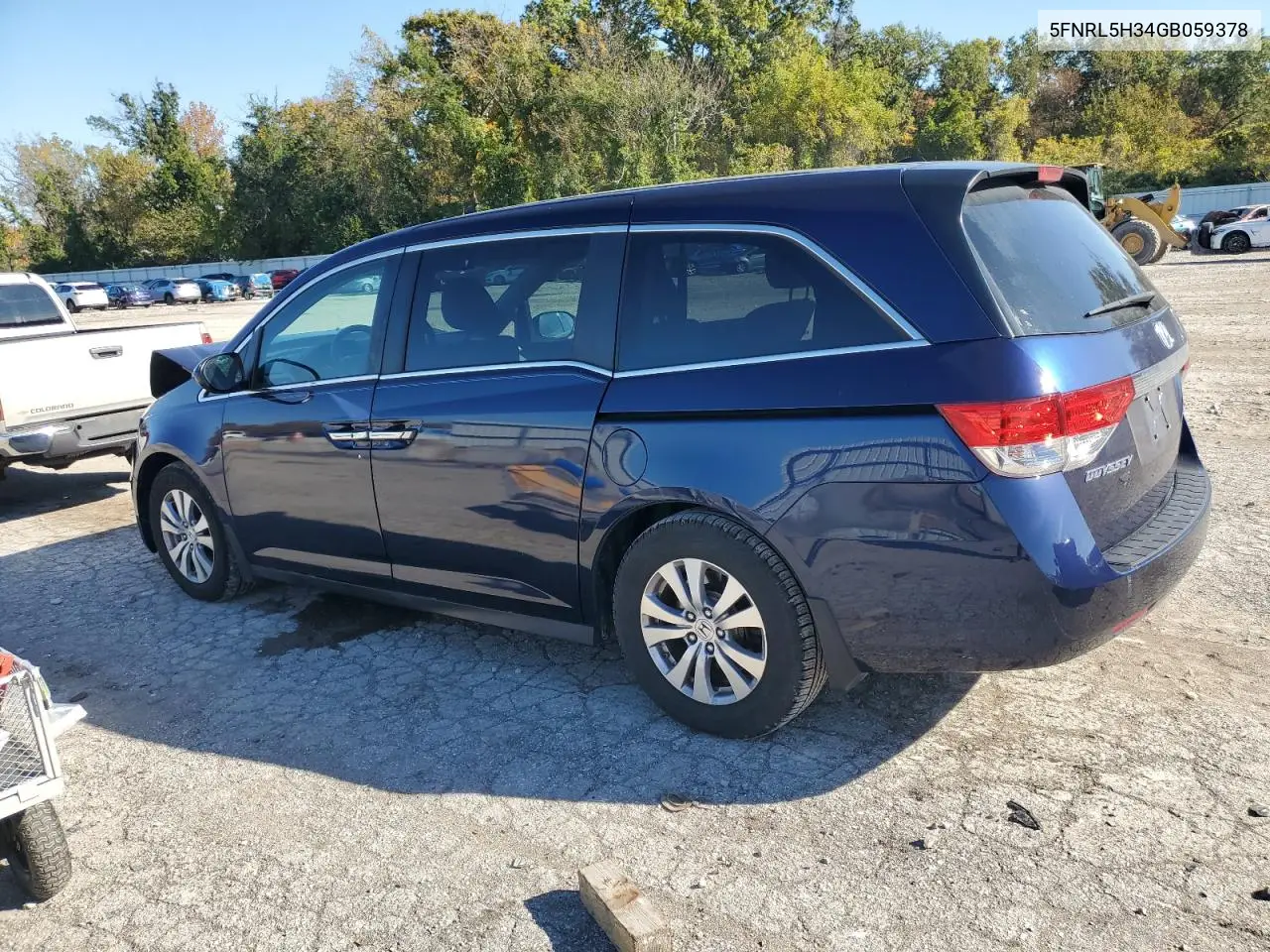 5FNRL5H34GB059378 2016 Honda Odyssey Se