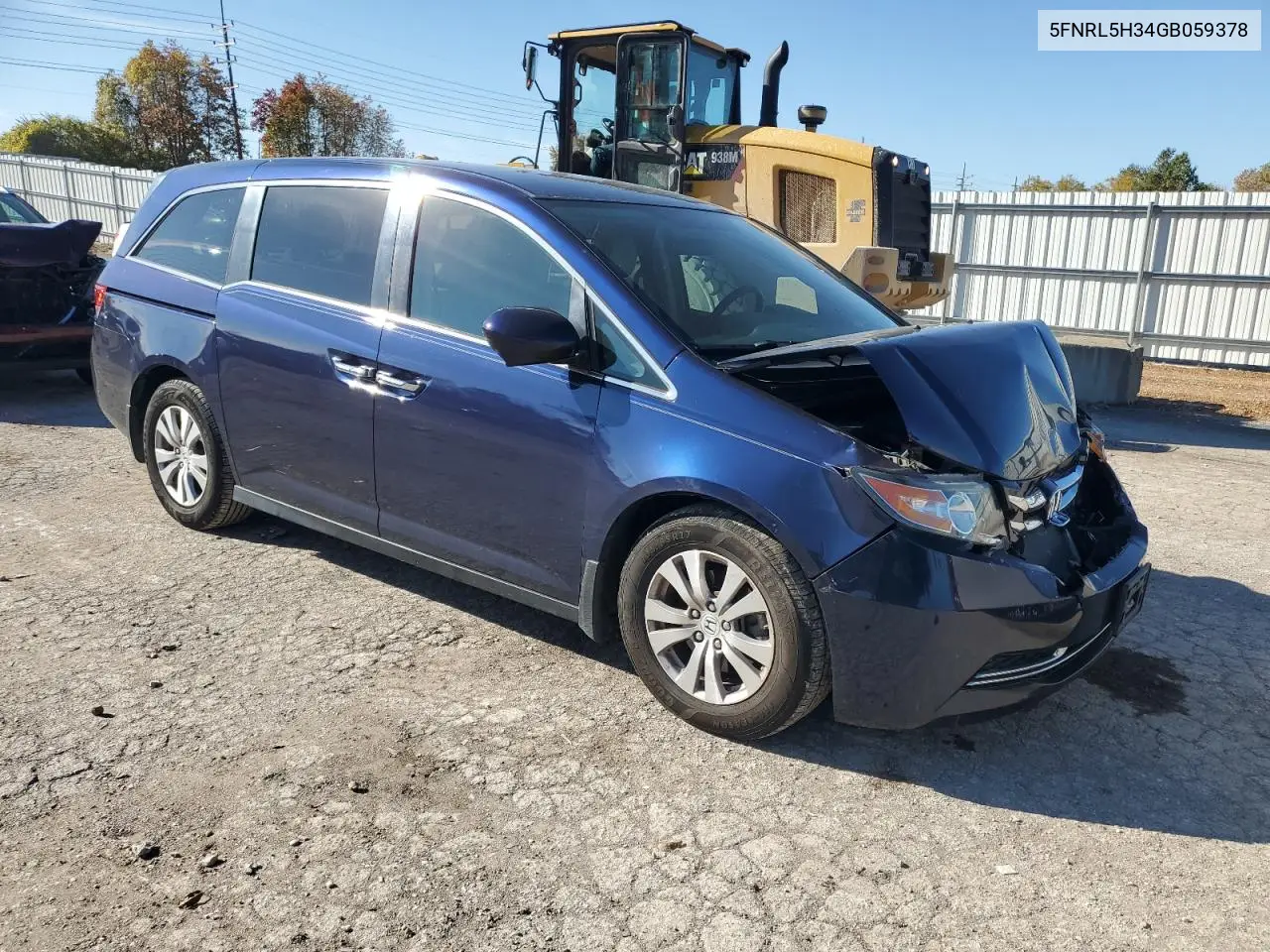 5FNRL5H34GB059378 2016 Honda Odyssey Se