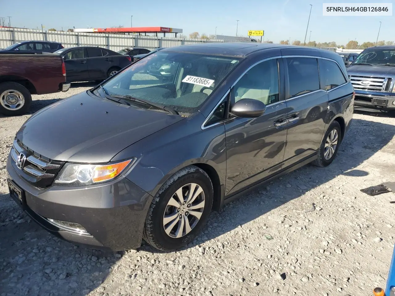 5FNRL5H64GB126846 2016 Honda Odyssey Exl