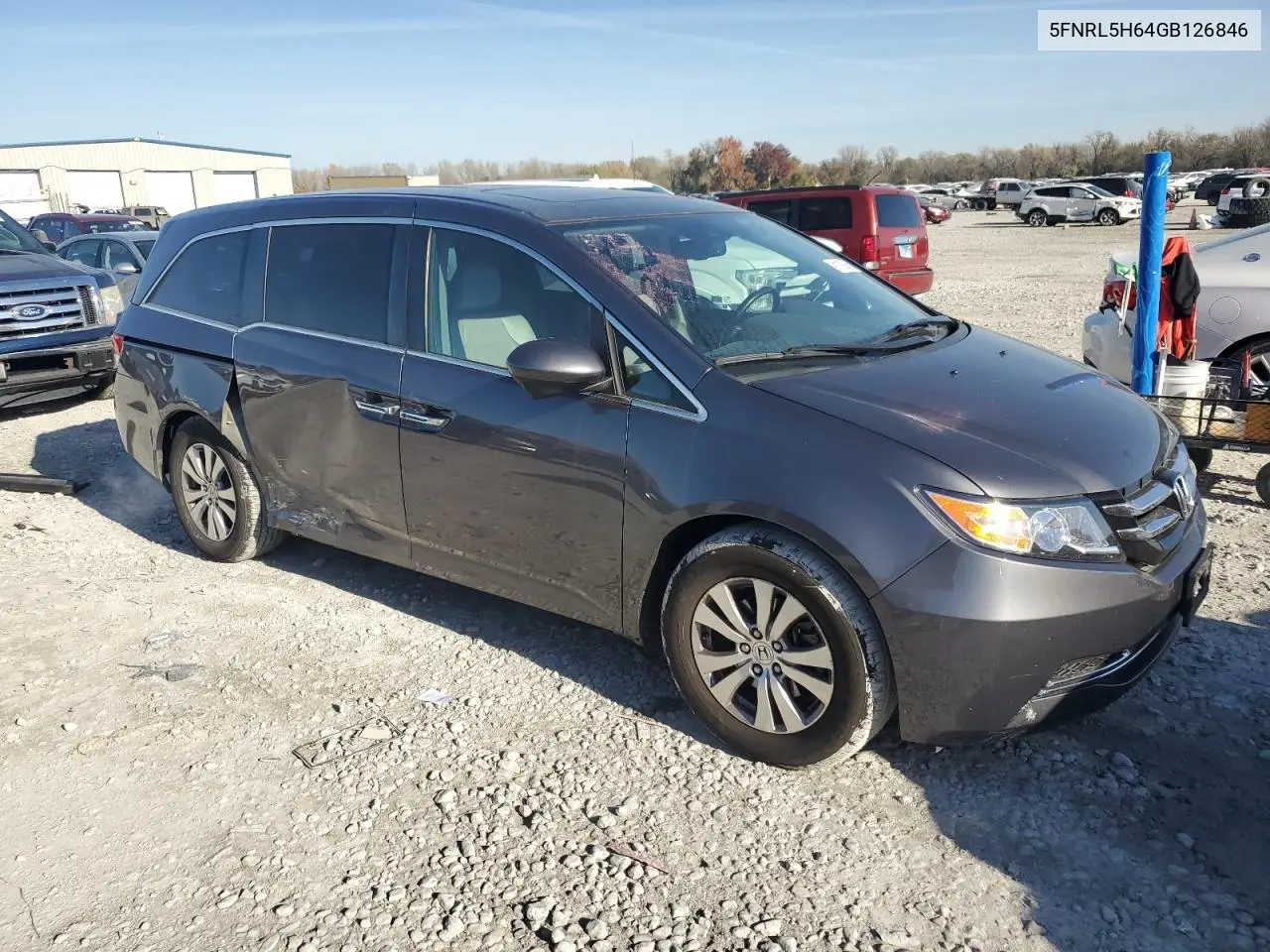 5FNRL5H64GB126846 2016 Honda Odyssey Exl