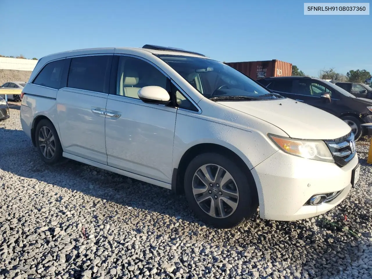 5FNRL5H91GB037360 2016 Honda Odyssey Touring