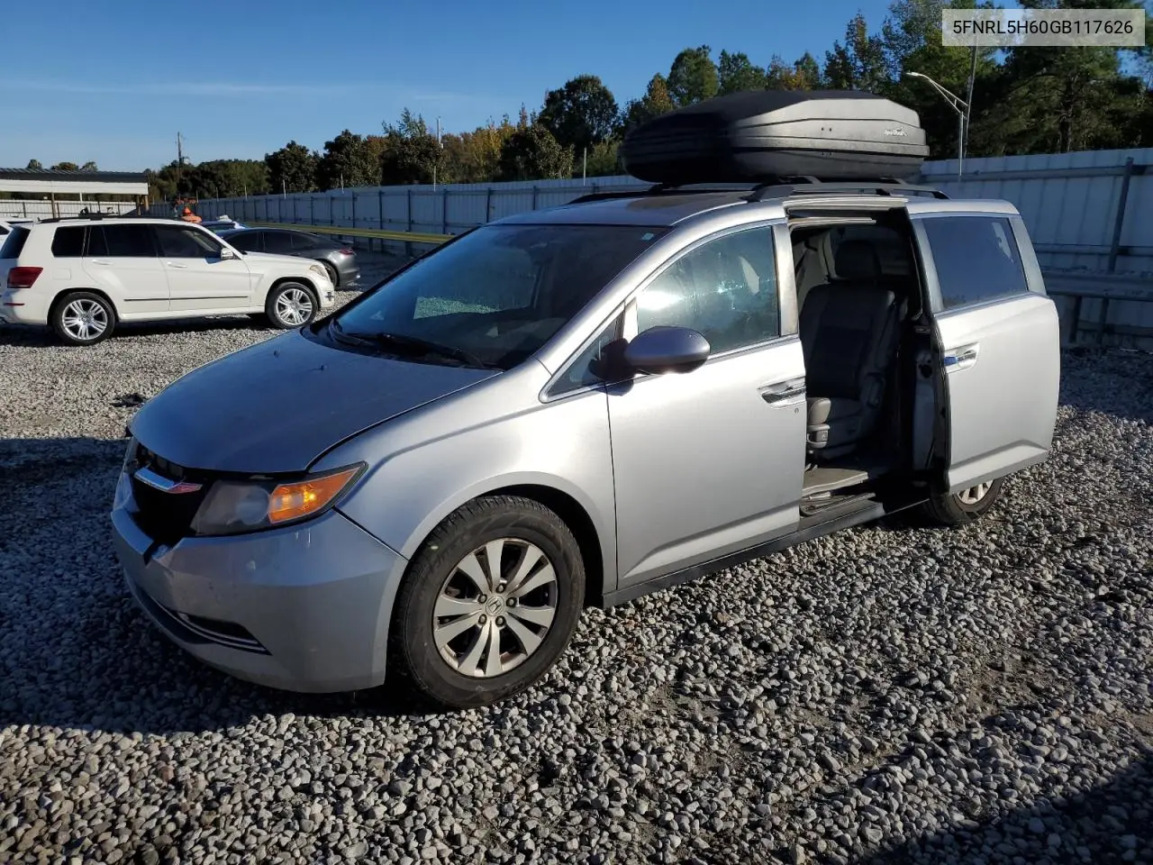 5FNRL5H60GB117626 2016 Honda Odyssey Exl