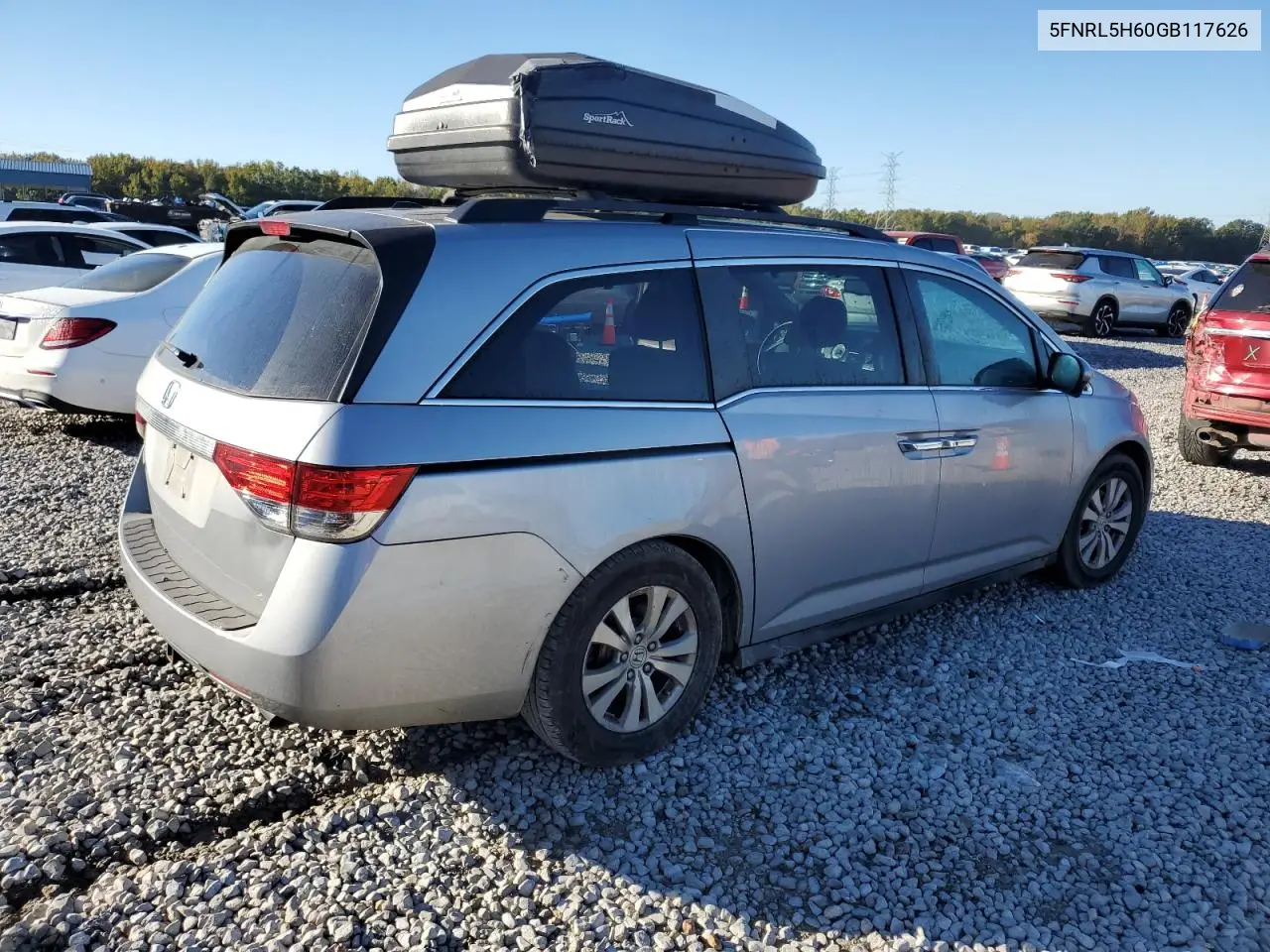 5FNRL5H60GB117626 2016 Honda Odyssey Exl