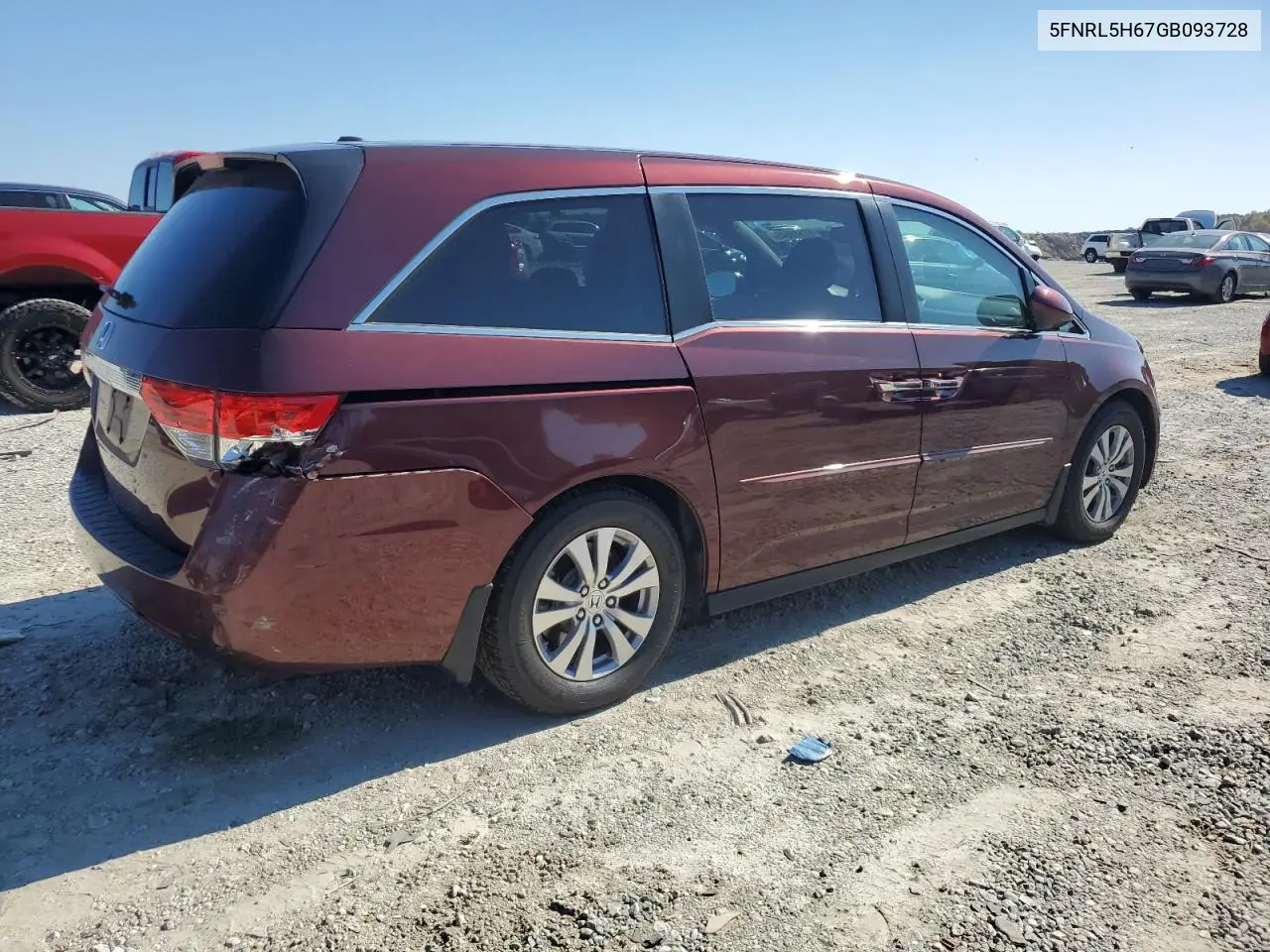 5FNRL5H67GB093728 2016 Honda Odyssey Exl