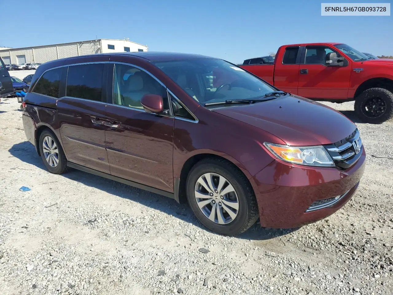 5FNRL5H67GB093728 2016 Honda Odyssey Exl