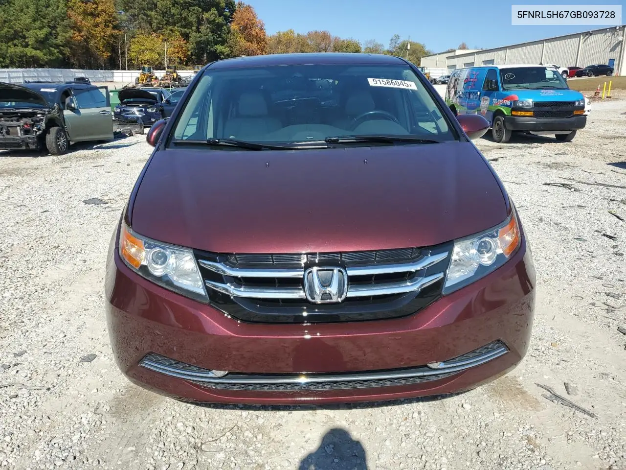 5FNRL5H67GB093728 2016 Honda Odyssey Exl