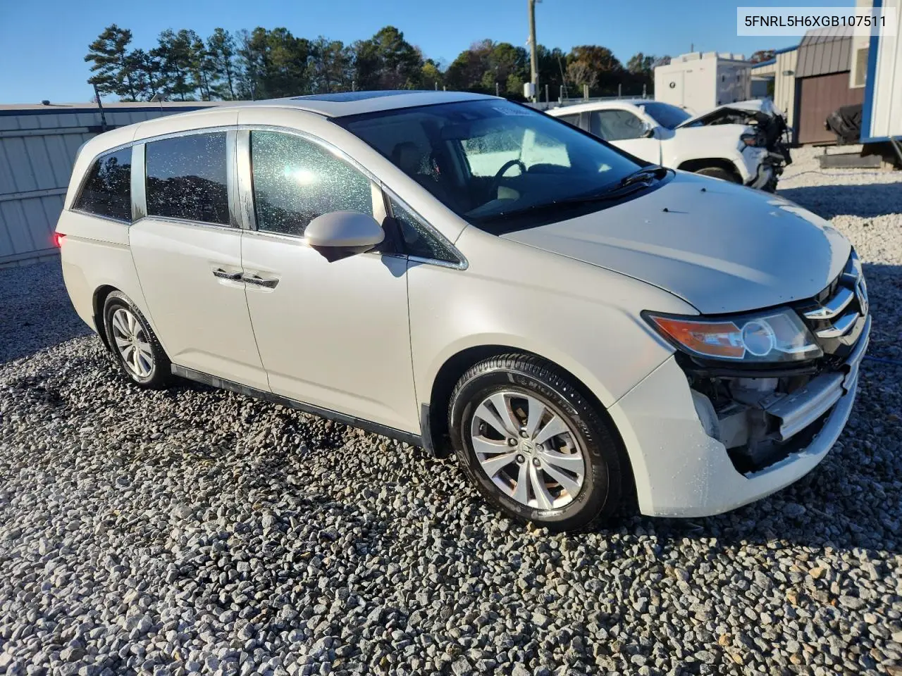 5FNRL5H6XGB107511 2016 Honda Odyssey Exl