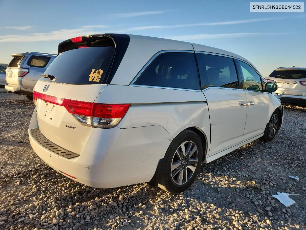 5FNRL5H93GB044522 2016 Honda Odyssey Touring