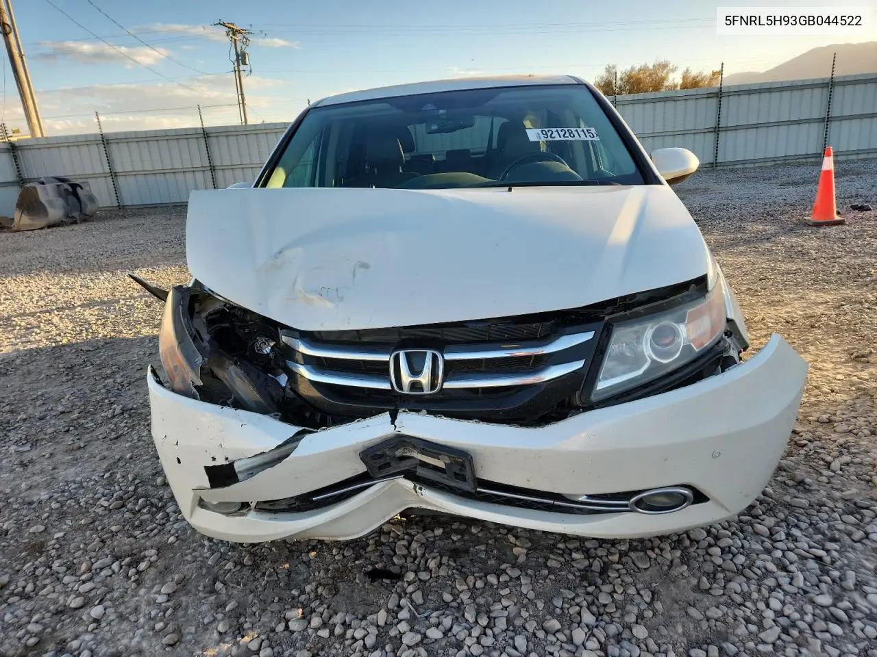 5FNRL5H93GB044522 2016 Honda Odyssey Touring