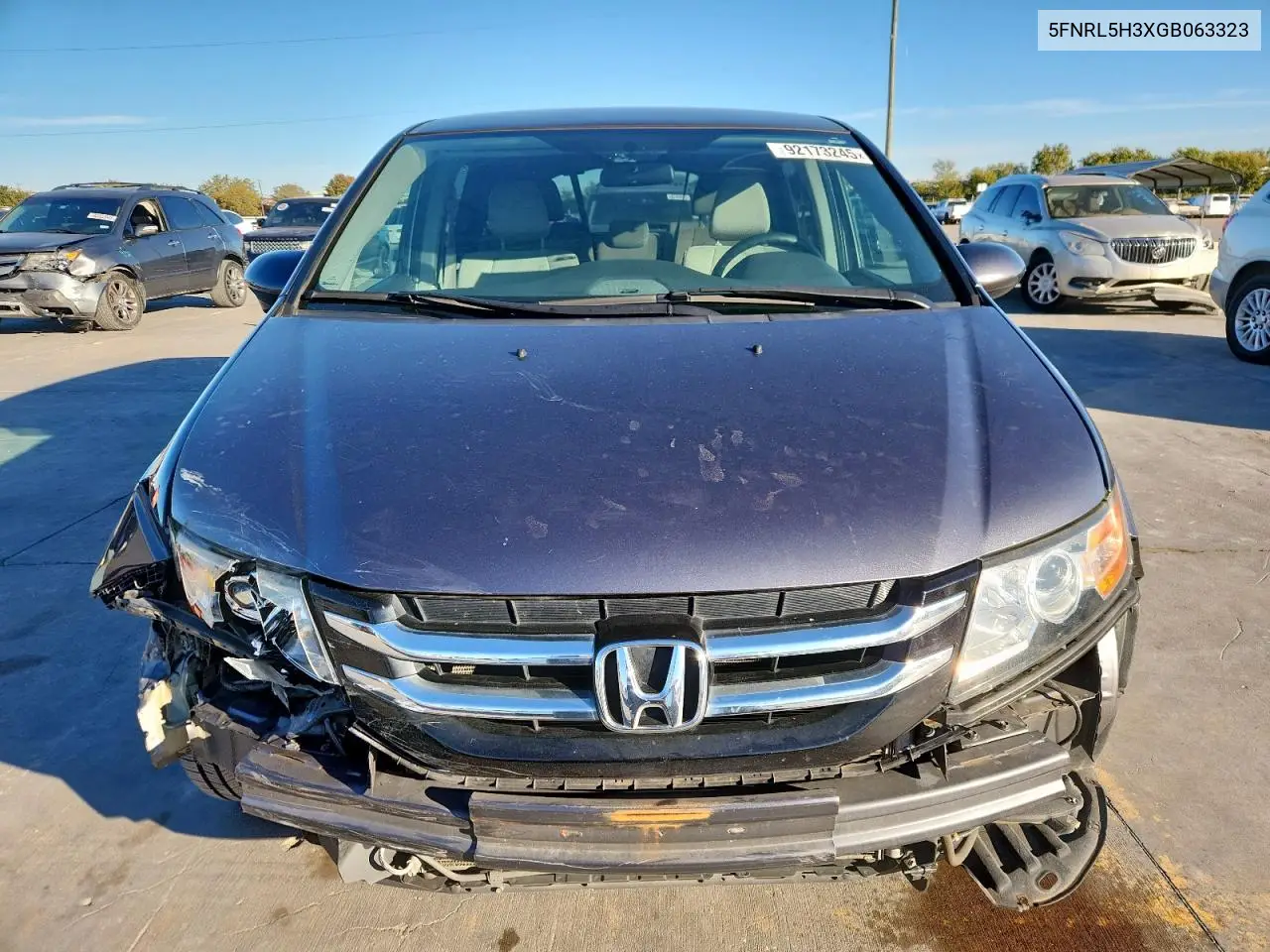 5FNRL5H3XGB063323 2016 Honda Odyssey Se