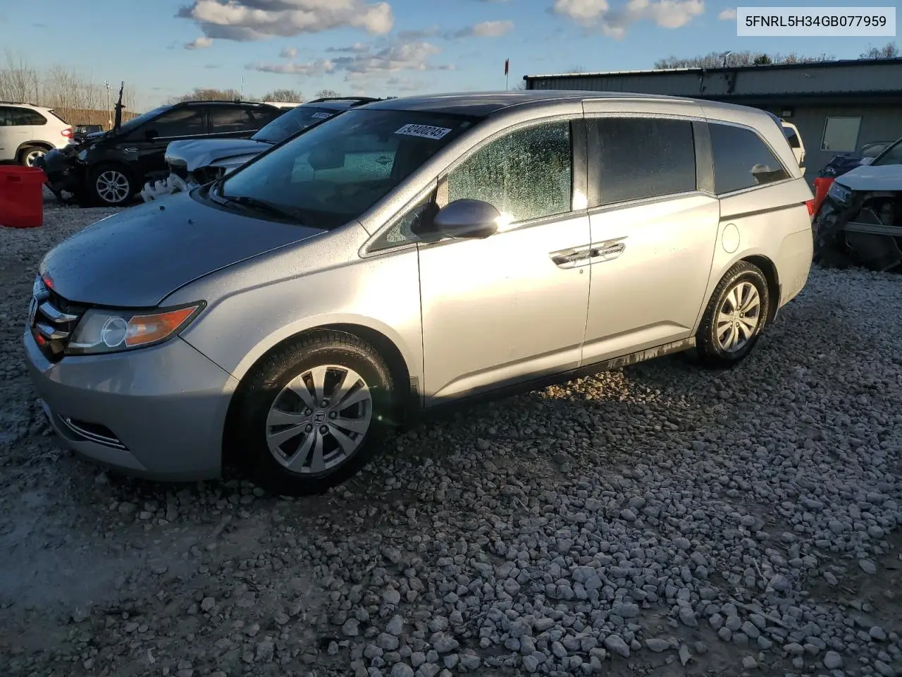 5FNRL5H34GB077959 2016 Honda Odyssey Se