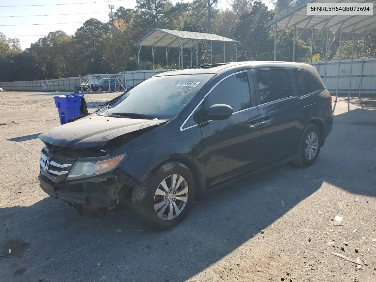 5FNRL5H64GB073694 2016 Honda Odyssey Exl