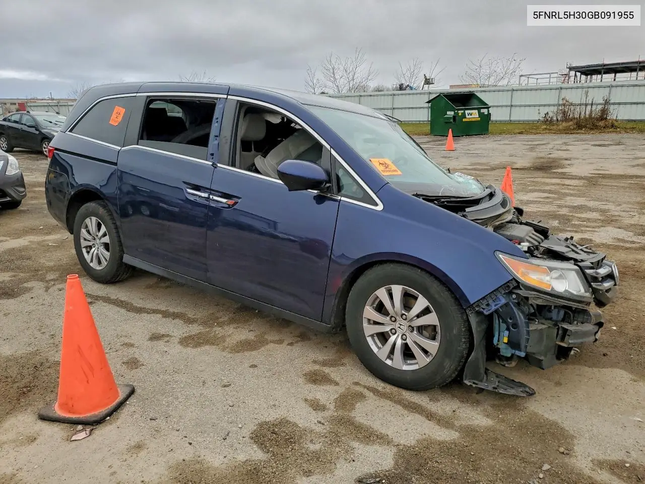5FNRL5H30GB091955 2016 Honda Odyssey Se
