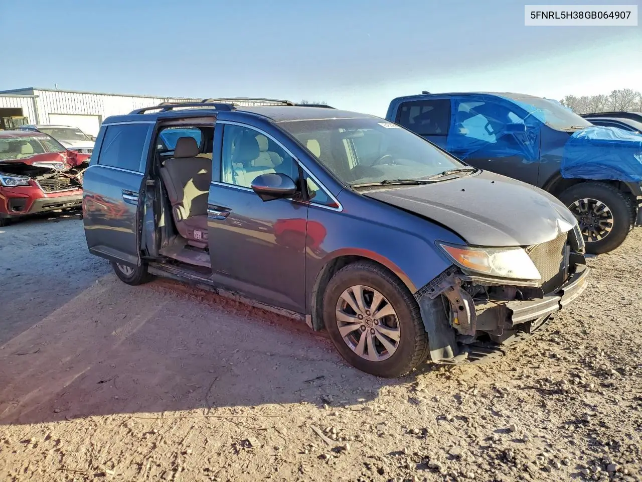 5FNRL5H38GB064907 2016 Honda Odyssey Se