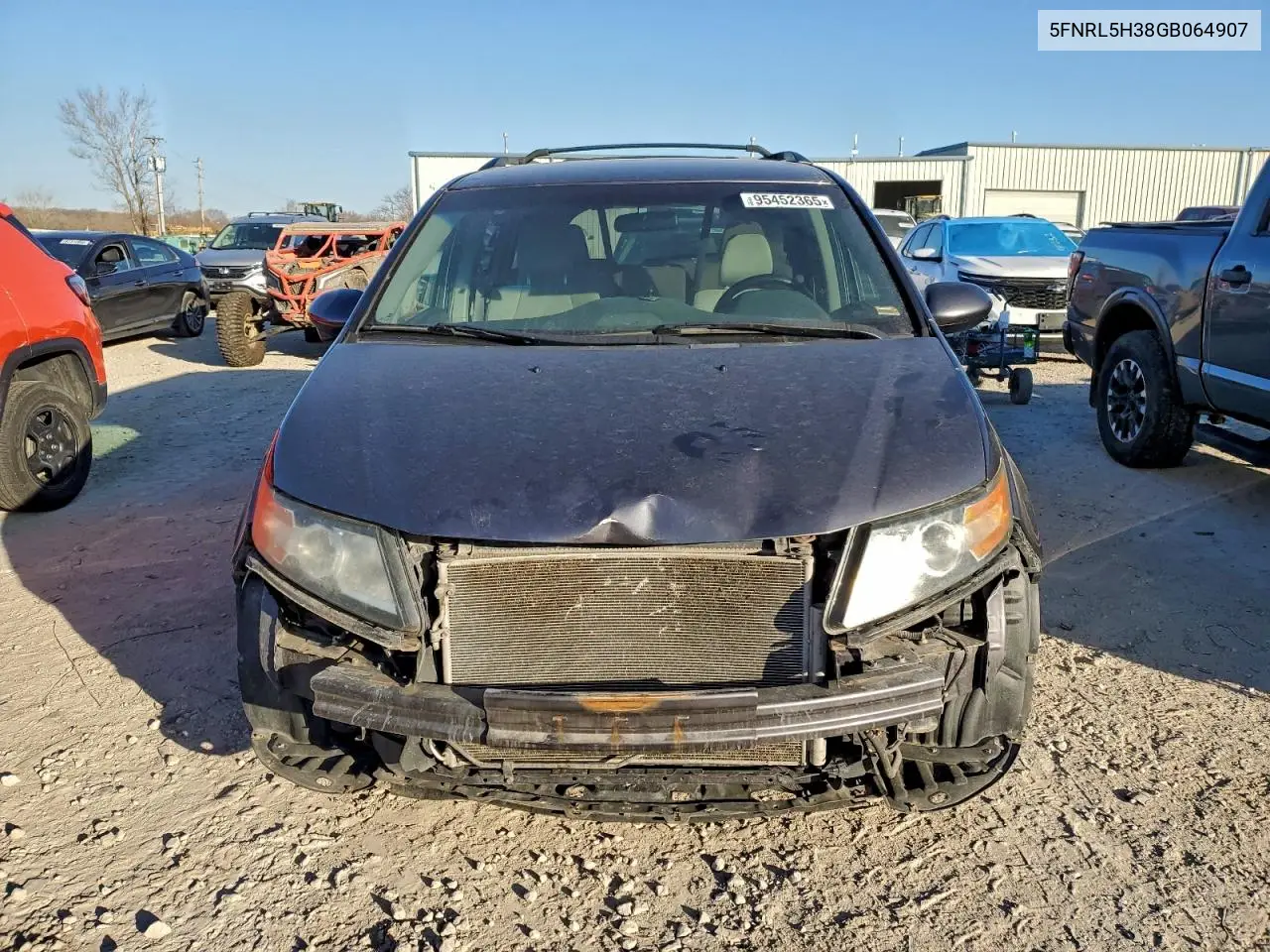 5FNRL5H38GB064907 2016 Honda Odyssey Se
