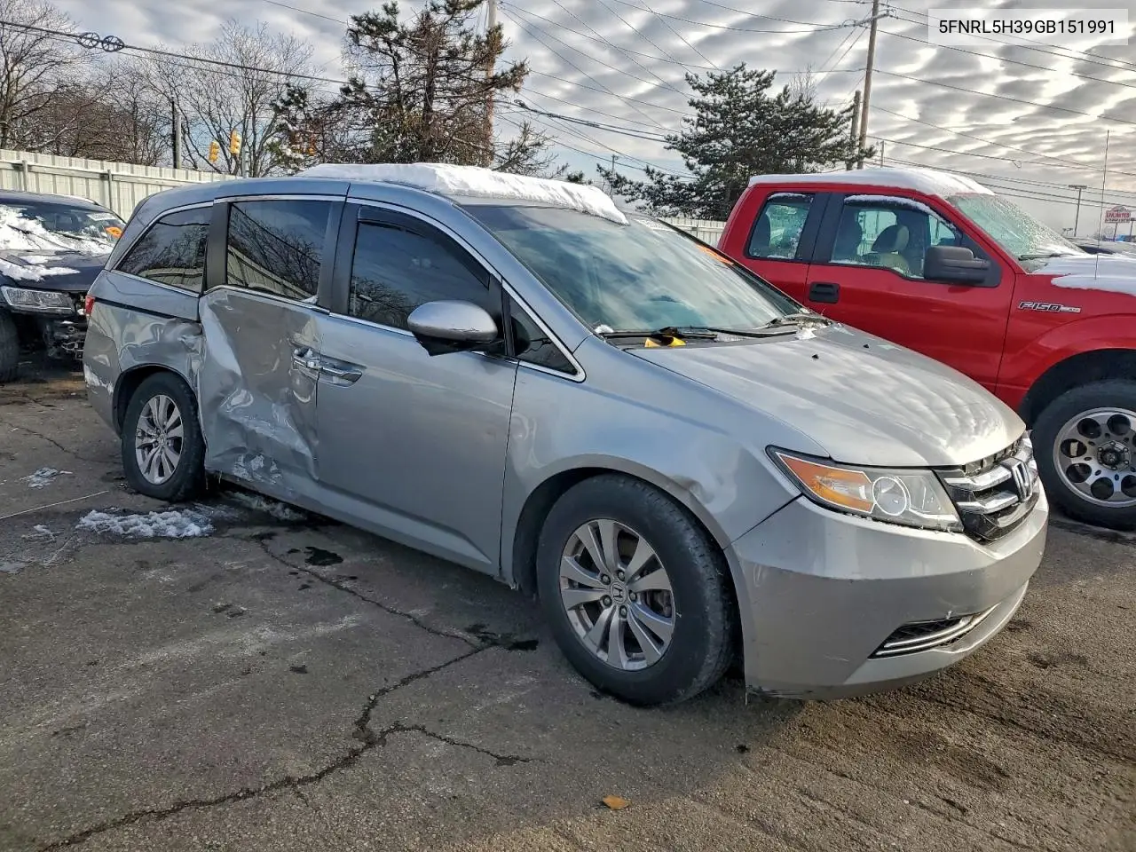 5FNRL5H39GB151991 2016 Honda Odyssey Se