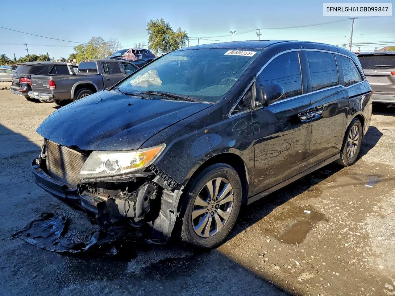 5FNRL5H61GB099847 2016 Honda Odyssey Exl