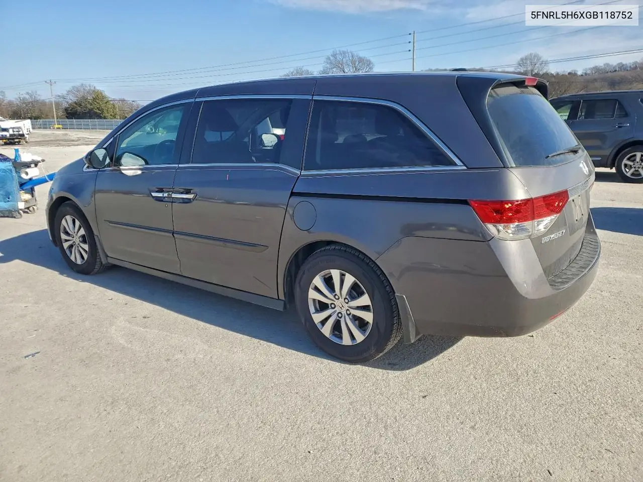 5FNRL5H6XGB118752 2016 Honda Odyssey Exl