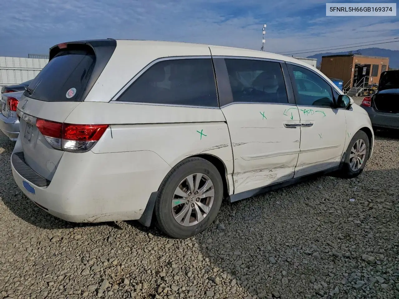 5FNRL5H66GB169374 2016 Honda Odyssey Exl