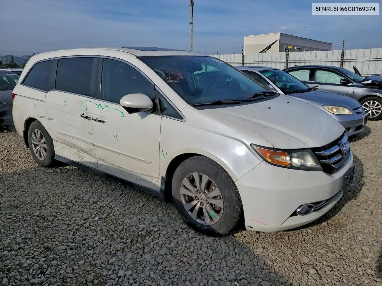 5FNRL5H66GB169374 2016 Honda Odyssey Exl