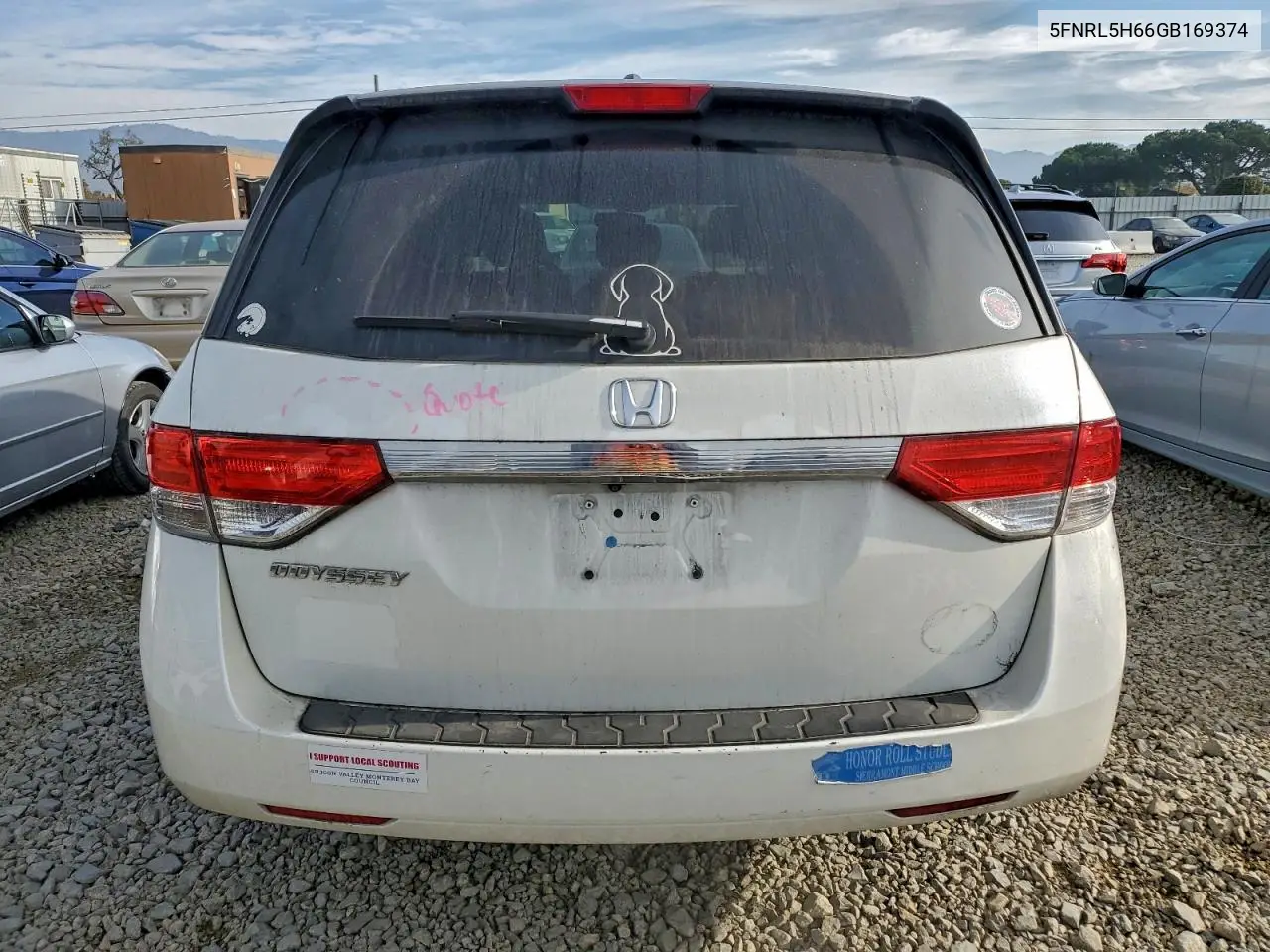5FNRL5H66GB169374 2016 Honda Odyssey Exl