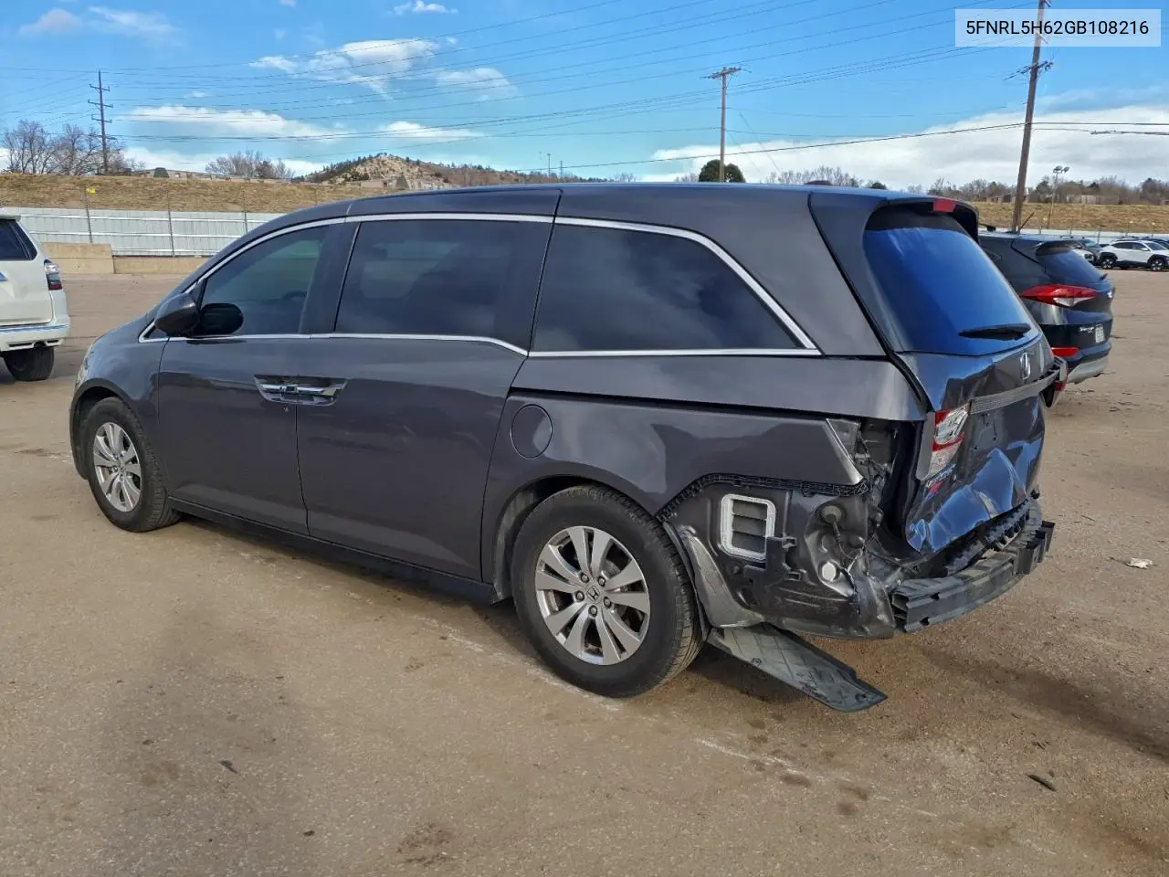 5FNRL5H62GB108216 2016 Honda Odyssey Exl