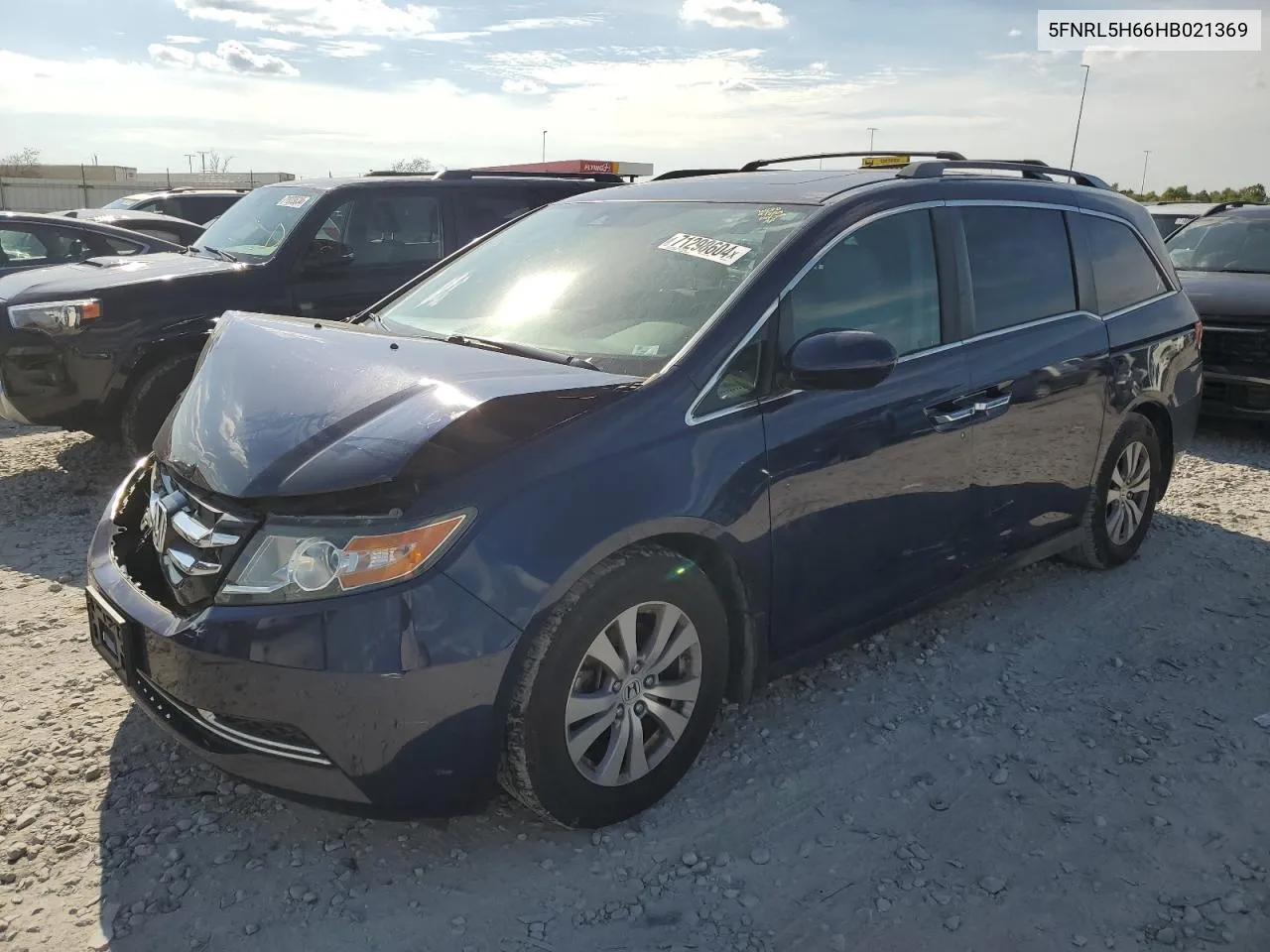 2017 Honda Odyssey Exl VIN: 5FNRL5H66HB021369 Lot: 71298604