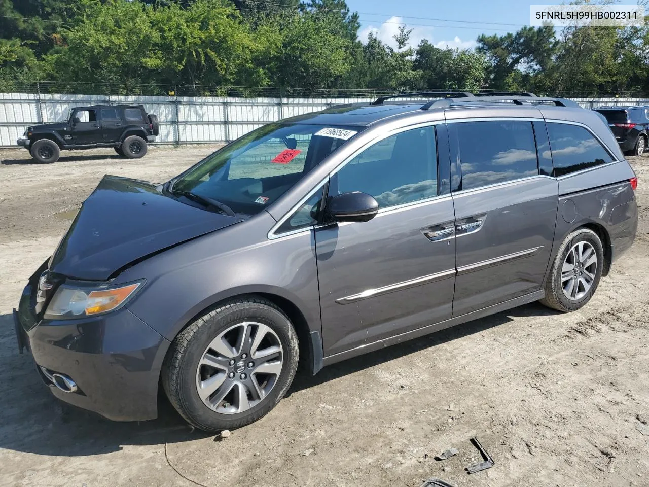 2017 Honda Odyssey Touring VIN: 5FNRL5H99HB002311 Lot: 71960524