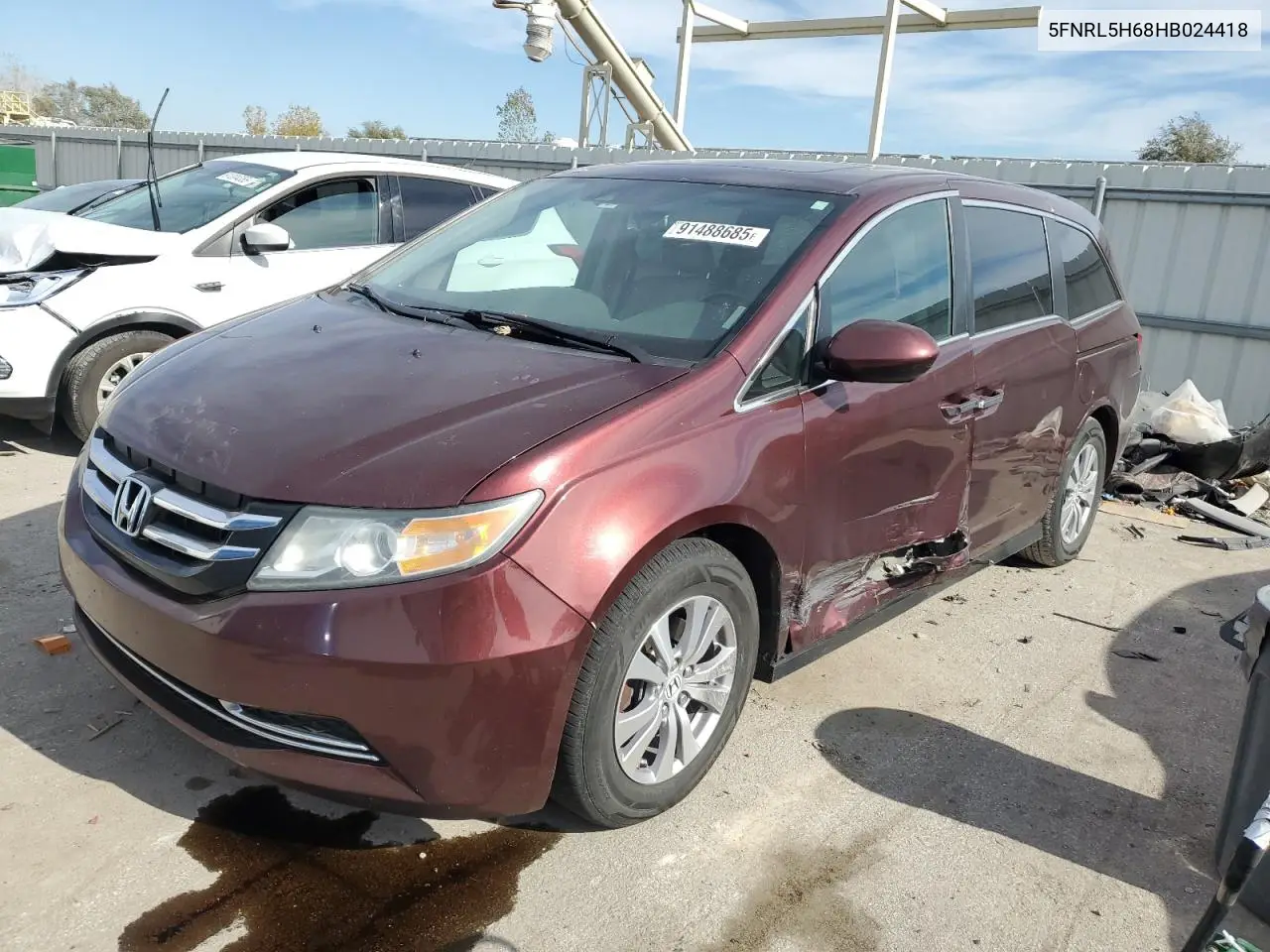 5FNRL5H68HB024418 2017 Honda Odyssey Exl