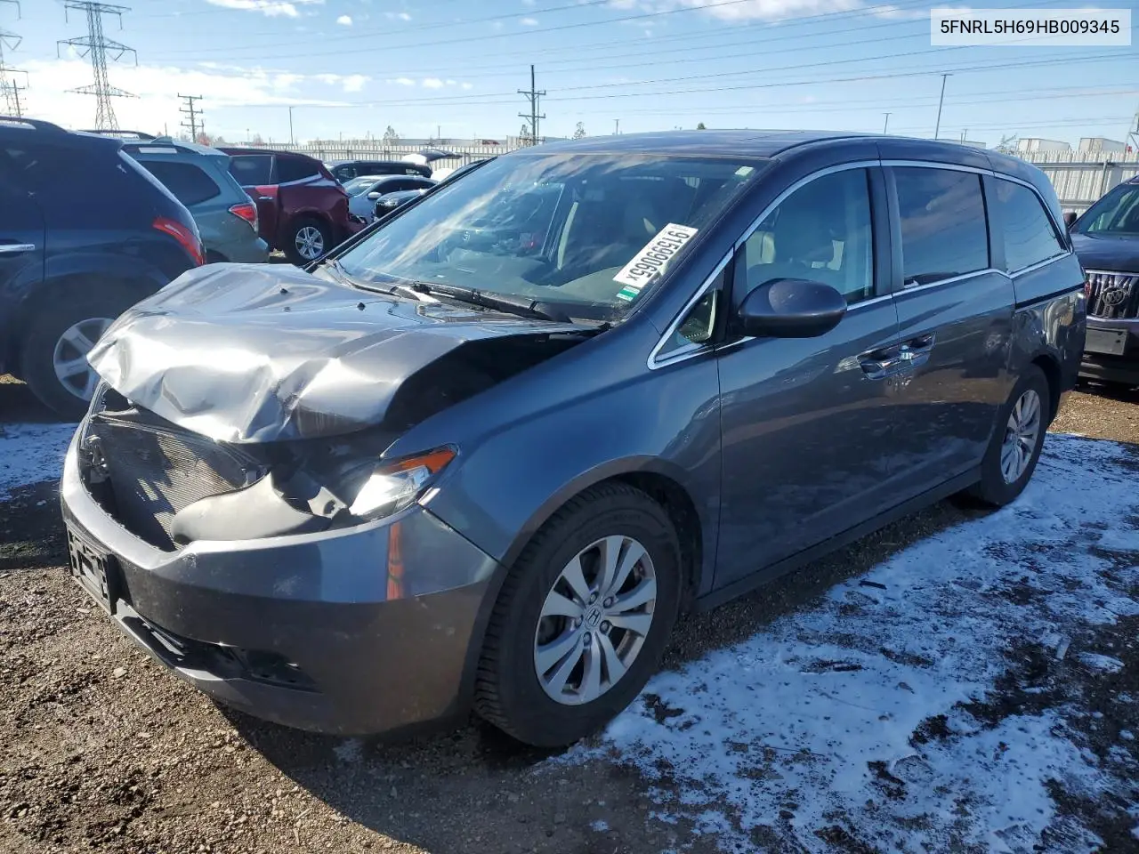 5FNRL5H69HB009345 2017 Honda Odyssey Exl