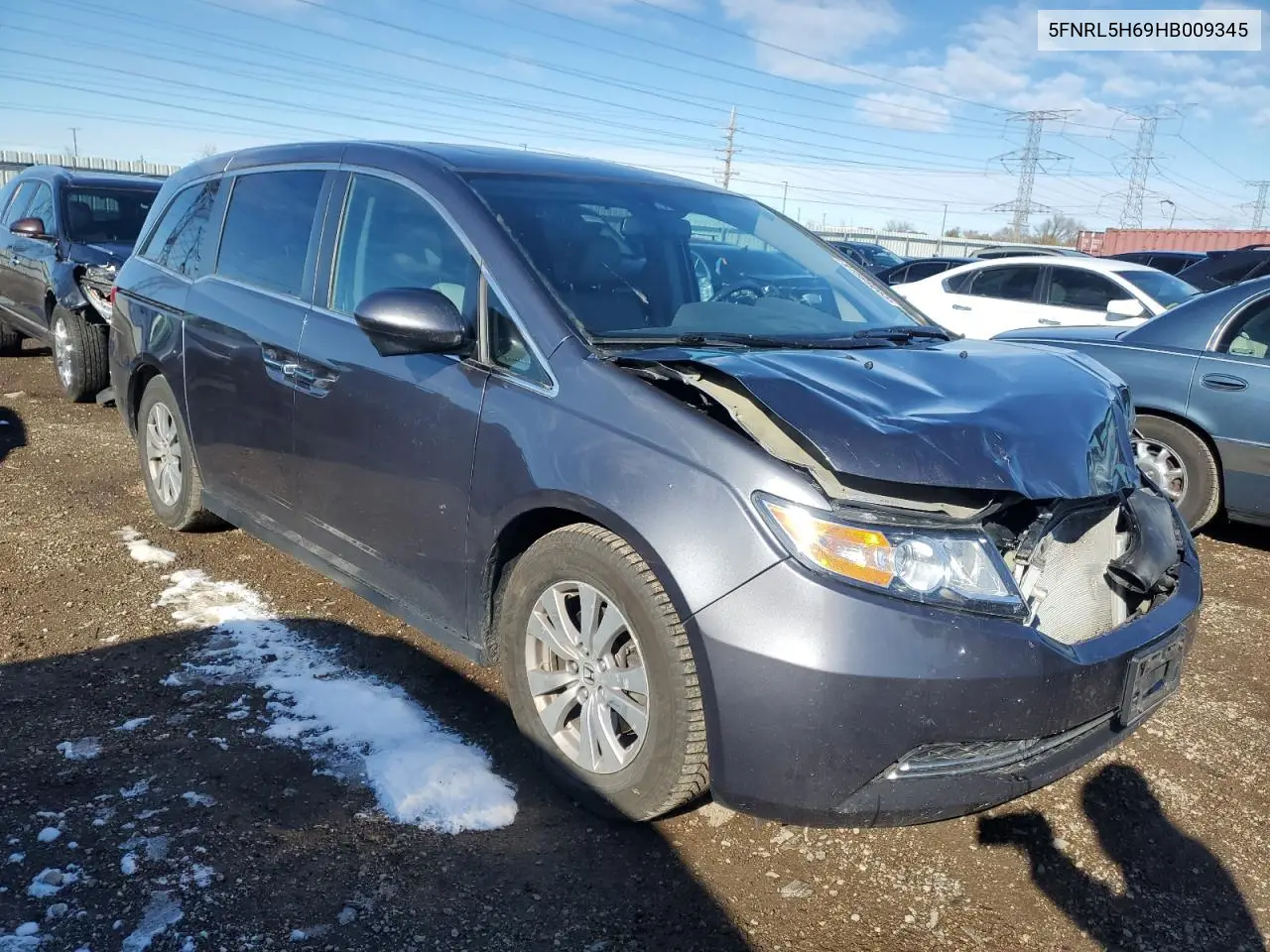 5FNRL5H69HB009345 2017 Honda Odyssey Exl