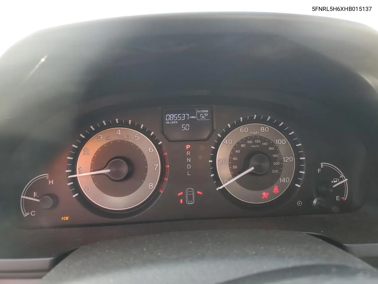 5FNRL5H6XHB015137 2017 Honda Odyssey Exl
