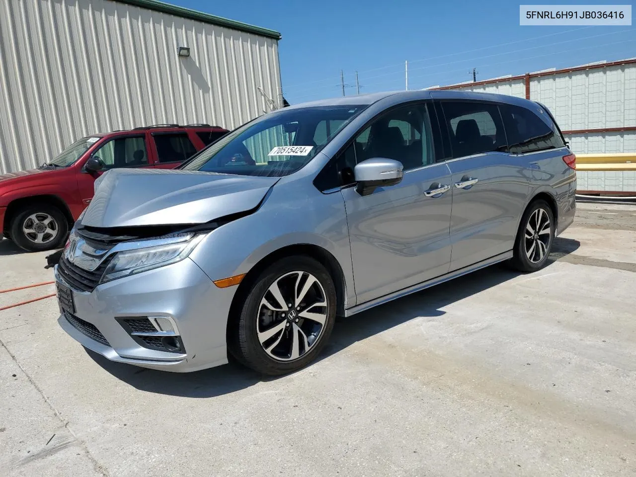 2018 Honda Odyssey Elite VIN: 5FNRL6H91JB036416 Lot: 70515424