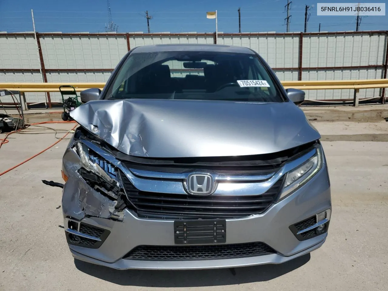 2018 Honda Odyssey Elite VIN: 5FNRL6H91JB036416 Lot: 70515424