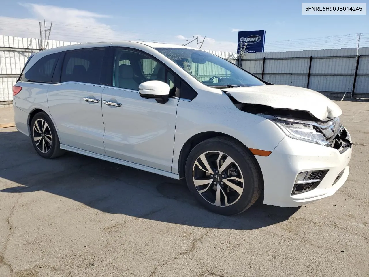 2018 Honda Odyssey Elite VIN: 5FNRL6H90JB014245 Lot: 72468304