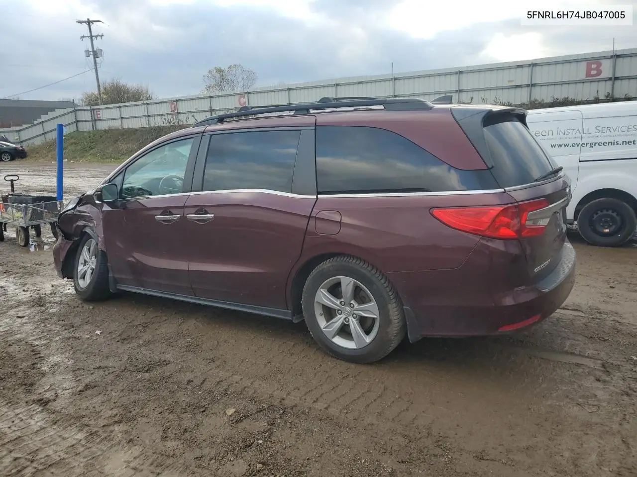 5FNRL6H74JB047005 2018 Honda Odyssey Exl