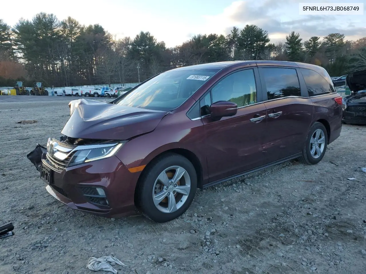 5FNRL6H73JB068749 2018 Honda Odyssey Exl