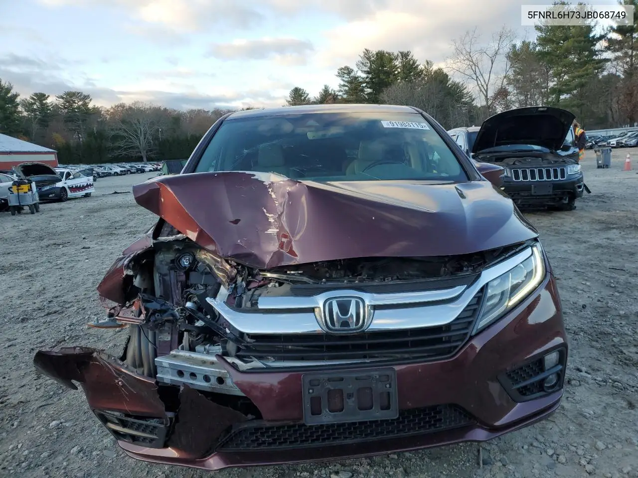5FNRL6H73JB068749 2018 Honda Odyssey Exl
