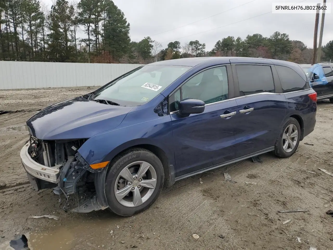 5FNRL6H76JB027662 2018 Honda Odyssey Exl