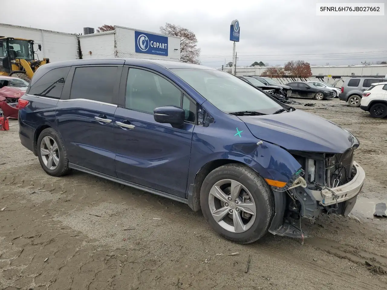 5FNRL6H76JB027662 2018 Honda Odyssey Exl