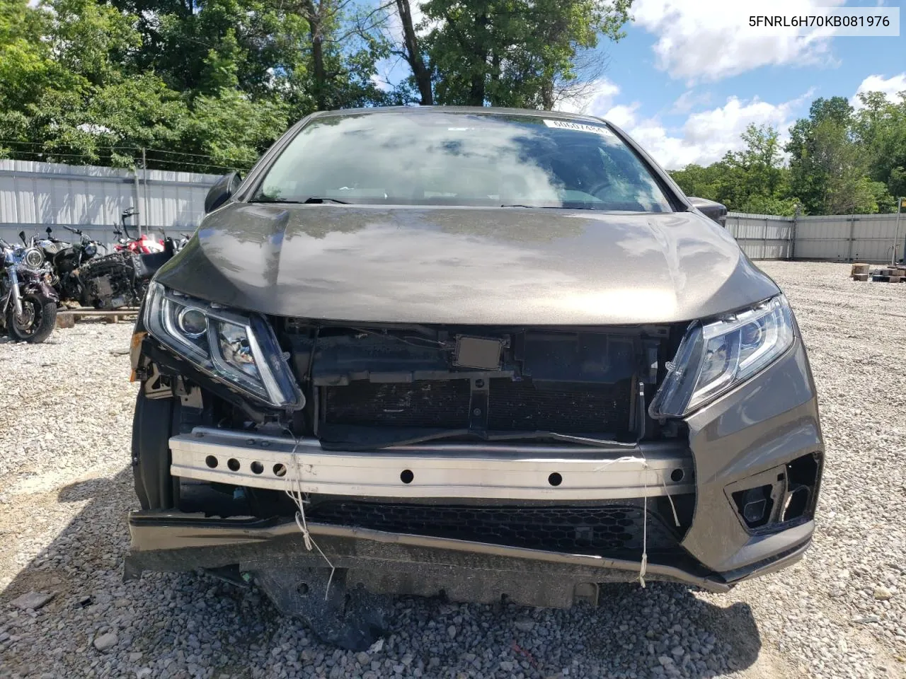 2019 Honda Odyssey Exl VIN: 5FNRL6H70KB081976 Lot: 60607484