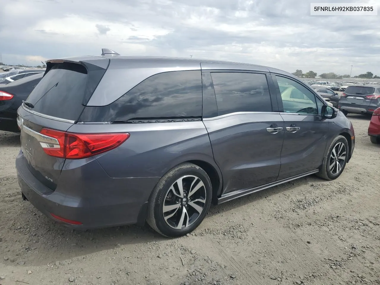 2019 Honda Odyssey Elite VIN: 5FNRL6H92KB037835 Lot: 71229014