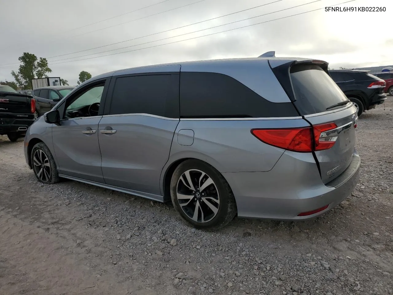 2019 Honda Odyssey Elite VIN: 5FNRL6H91KB022260 Lot: 71752314