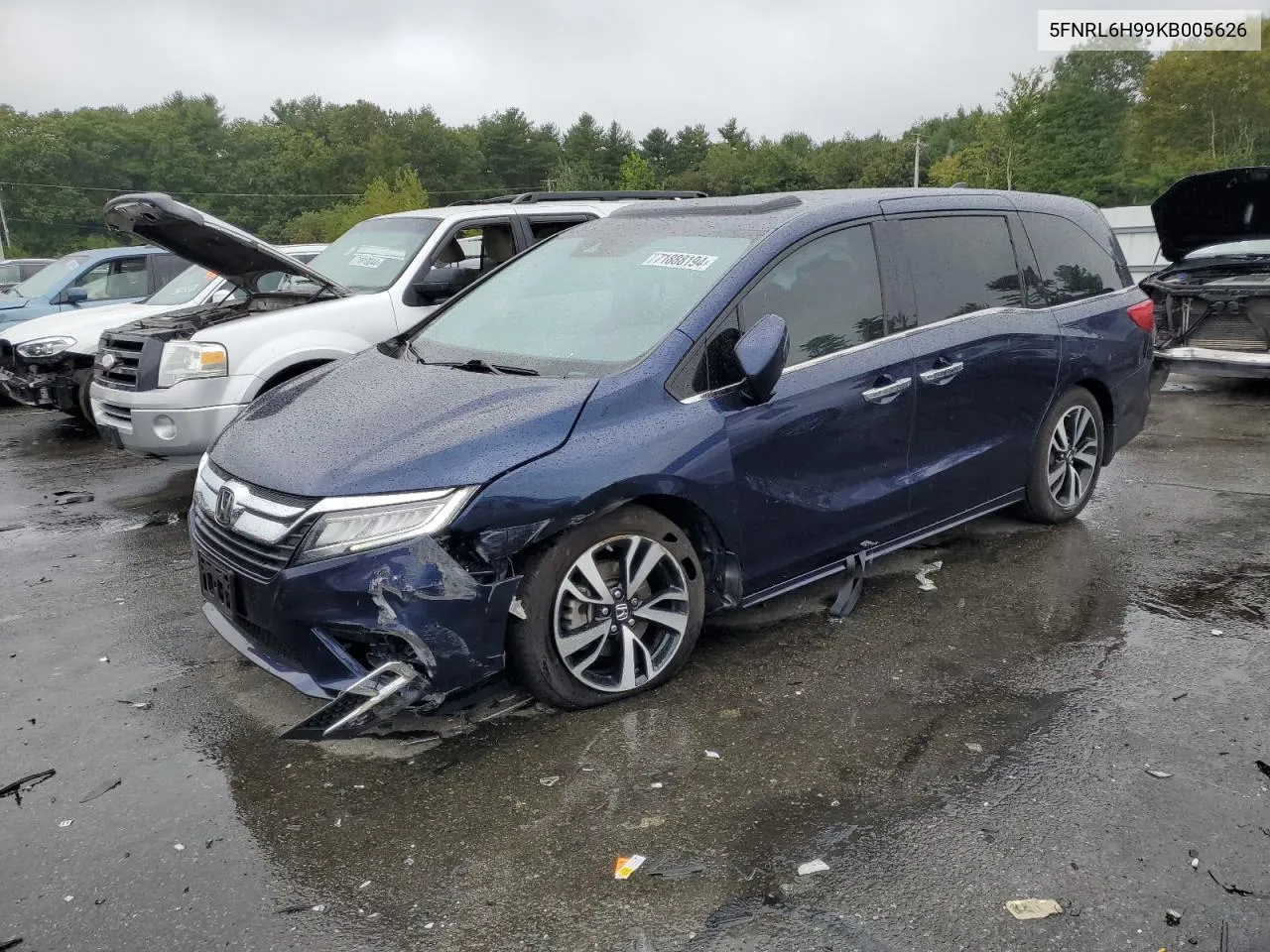 2019 Honda Odyssey Elite VIN: 5FNRL6H99KB005626 Lot: 71888194